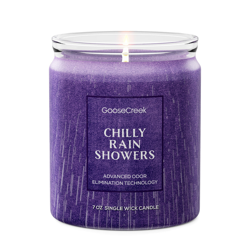 Chilly Rain Showers Odor Eliminating 7oz Single Wick Candle [YJ58]